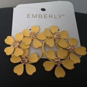 Yellow Floral Earrings